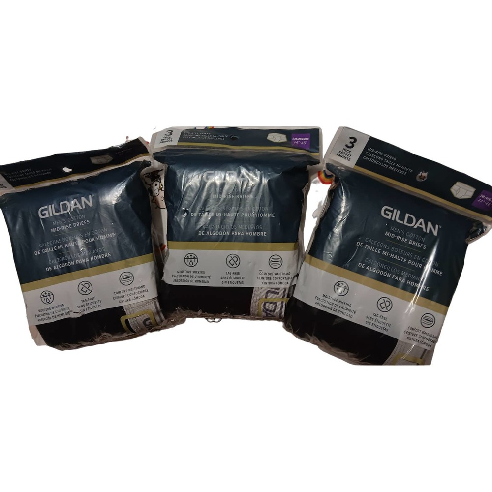 Gildan Mens Underwear Briefs Size 2XL NEW 9 Pair Total